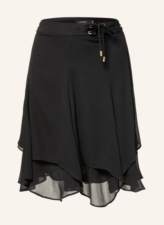 LAUREN RALPH LAUREN Skirt with frills BLACK