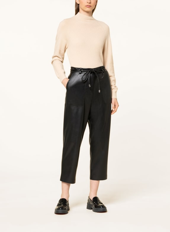 BOSS 7/8 trousers TACORA in jogger style and in leather look