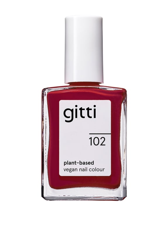 gitti PLANT-BASED VEGAN NAIL COLOUR NO. 102 - KLASSISCH ROT