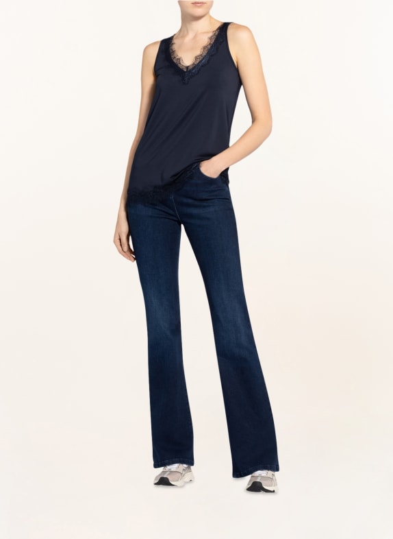 rosemunde Top BILLIE met kant DONKERBLAUW