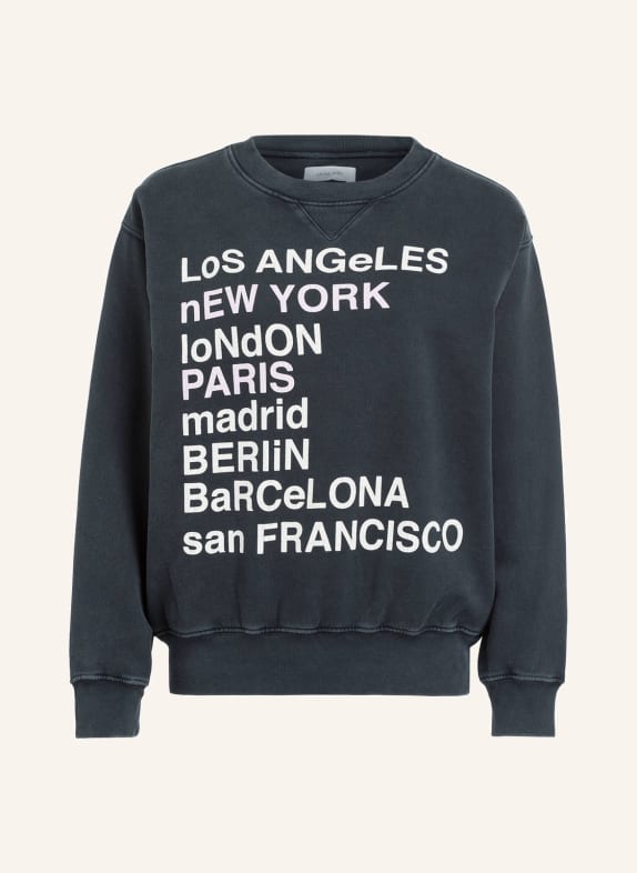 ANINE BING Oversized-Sweatshirt CITY LOVE DUNKELGRAU