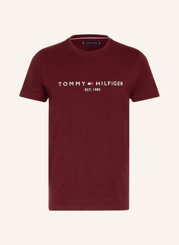 TOMMY HILFIGER T-Shirt DUNKELROT