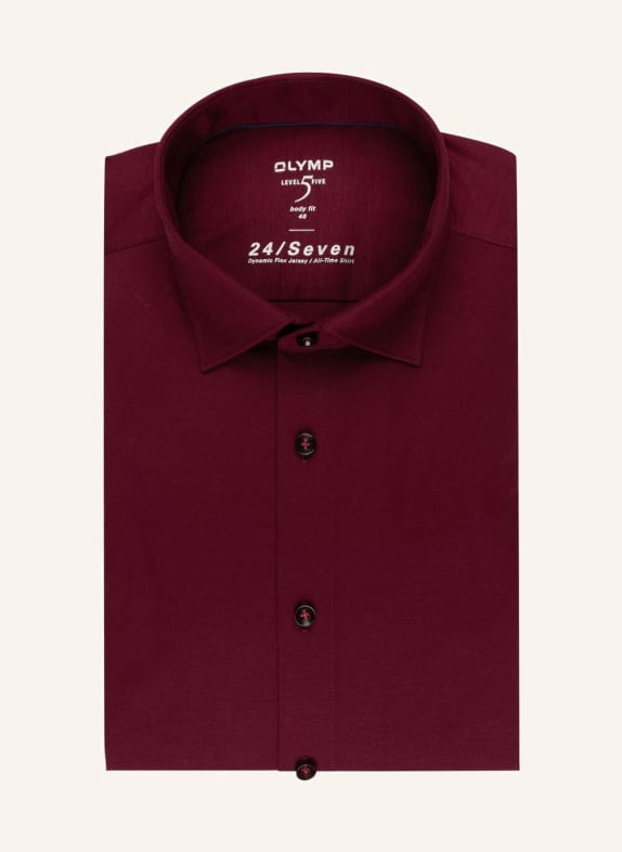 OLYMP Jersey shirt Level Five 24/Seven body fit DARK RED
