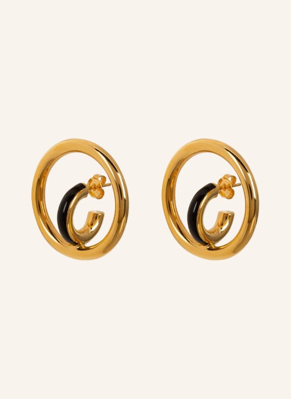 Charlotte CHESNAIS Stud earrings SATURN BLOW GOLD/ BLACK