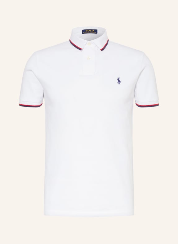 POLO RALPH LAUREN Piqué polo shirt Custom slim fit WHITE