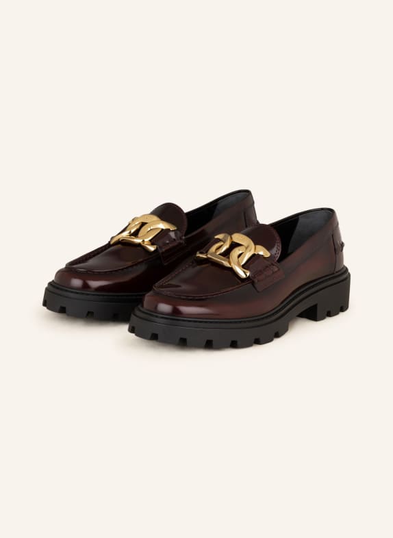 TOD'S Plateau-Loafer DUNKELROT