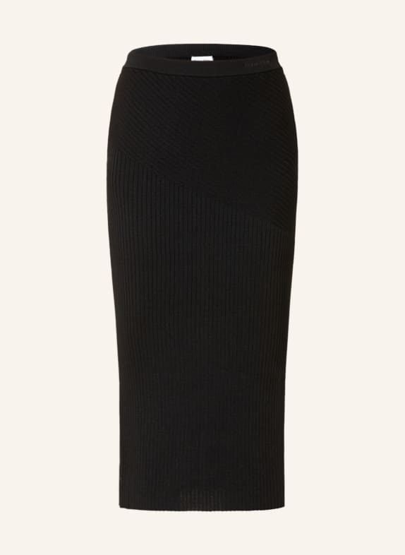 Calvin Klein Úpletová sukně ČERNÁ