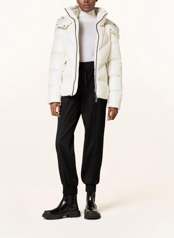 MONCLER Down jacket EZRA with removable faux fur WHITE