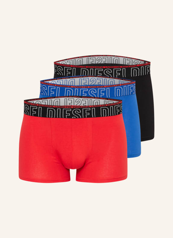 DIESEL 3-pack boxer shorts DAMIEN BLACK/ RED/ BLUE