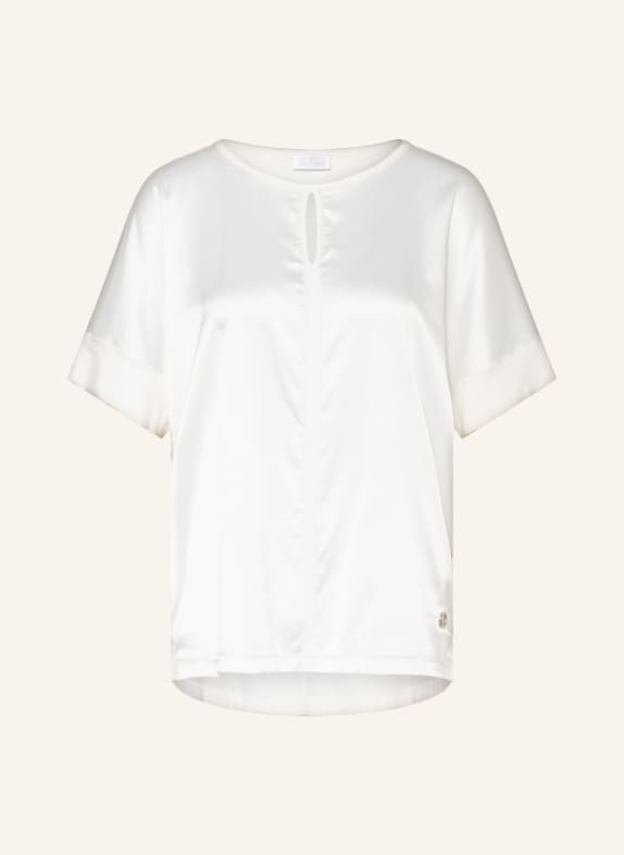SPORTALM Blouse top in mixed materials WHITE