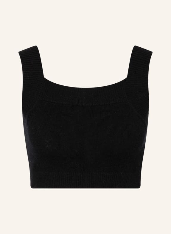 lilienfels Cropped knit top in cashmere BLACK