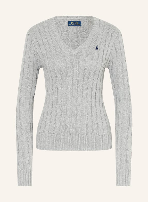 Kaschmir-Pullover mit V-Ausschnitt in perlweiß | Mode