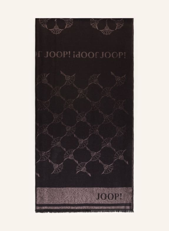 JOOP! Scarf with glitter thread BLACK/ ROSE GOLD