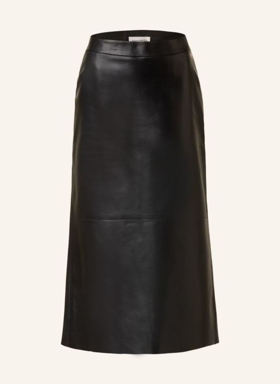 Alexander McQUEEN Leather skirt BLACK