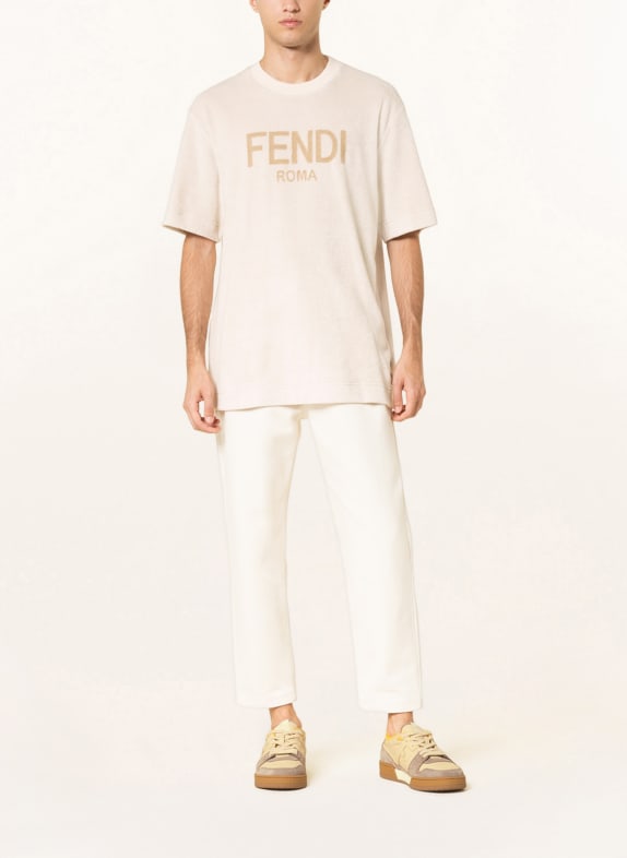 FENDI T-shirt z materiału frotte