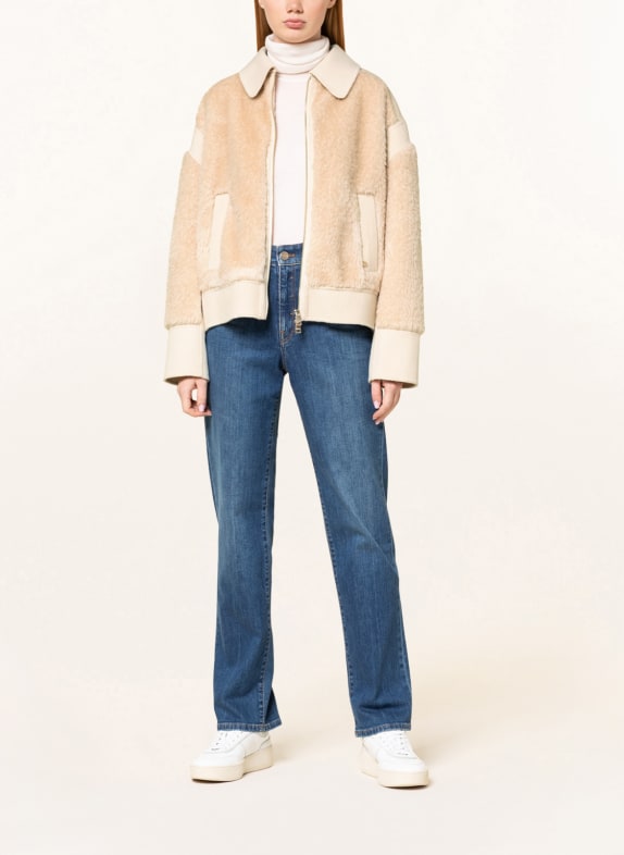 MARC CAIN Kunstfell-Jacke 612 soft bisque