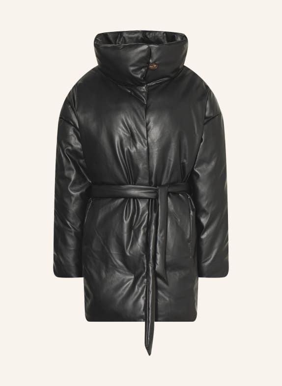 RIANI Leather look coat BLACK