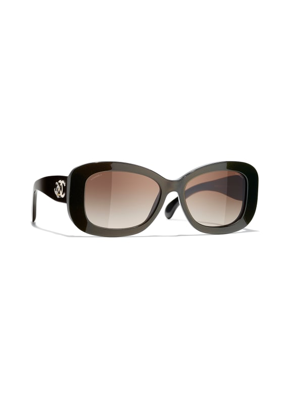 CHANEL Rectangular sunglasses 1706S5 - DARK BROWN/ BROWN GRADIENT