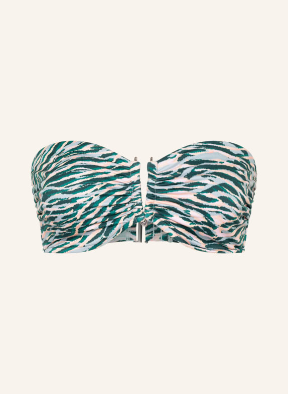 SEAFOLLY Bandeau bikini top WILD AT HEART GREEN/ MINT/ NUDE