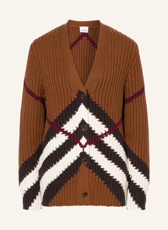 BURBERRY Cardigan KARINE with cashmere BROWN