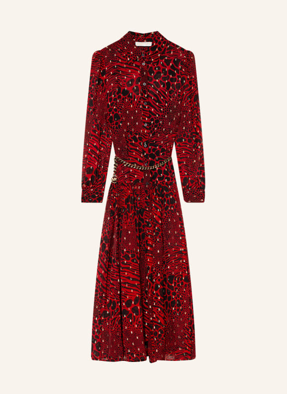 MICHAEL KORS Hemdblusenkleid mit Seide und Glitzergarn