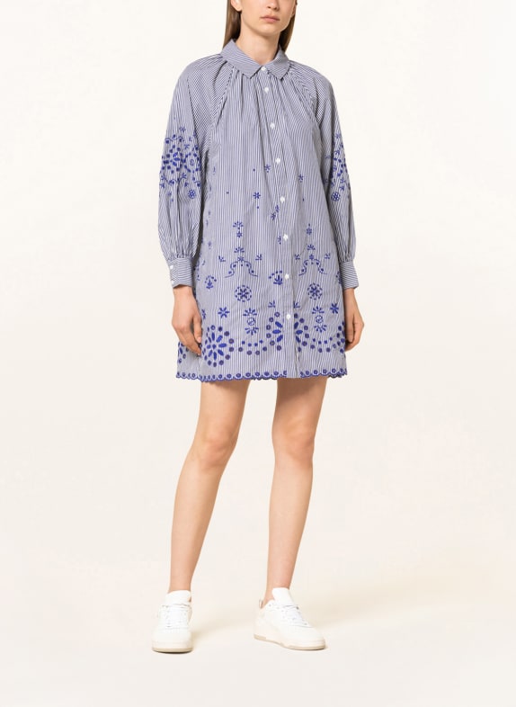SCOTCH & SODA Hemdblusenkleid mit Lochspitze