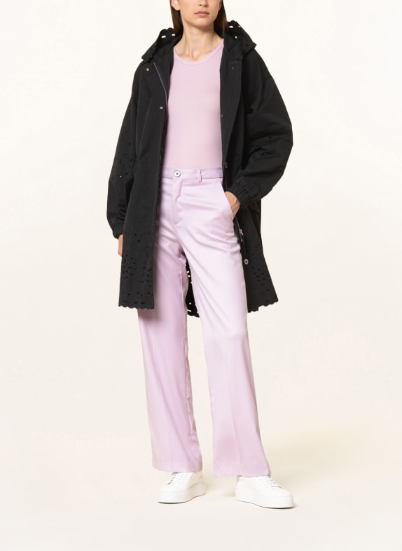 SCOTCH & SODA Parka oversize z perforowanym haftem