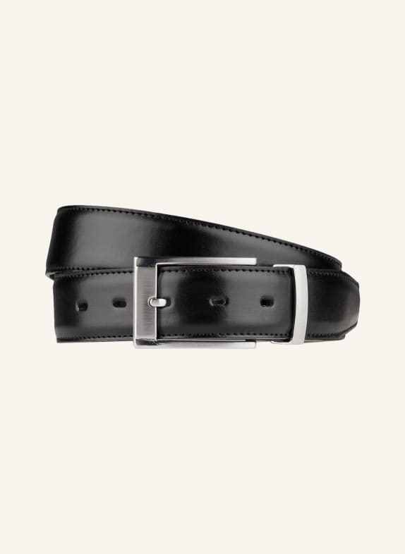 MONTI Leather belt BLACK