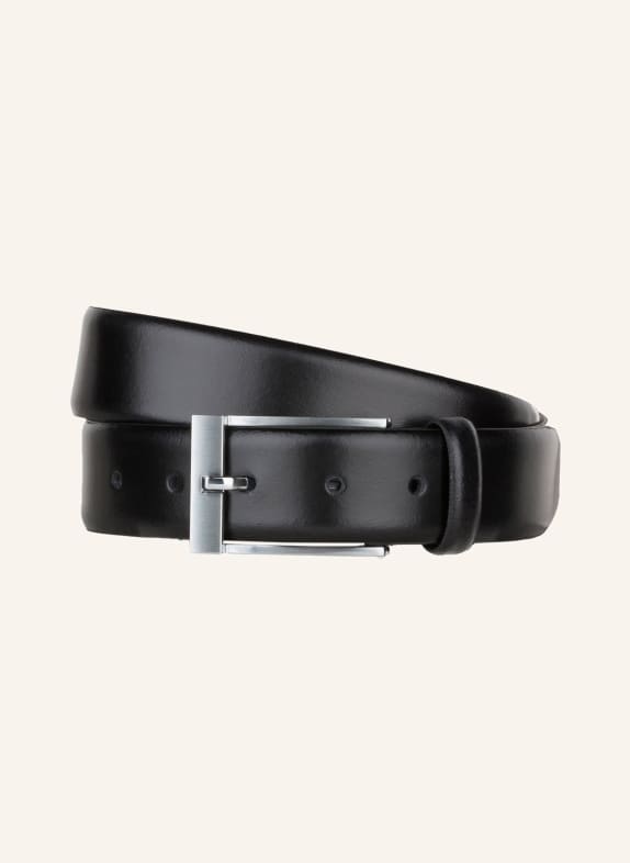 PORSCHE DESIGN Leather belt BLACK