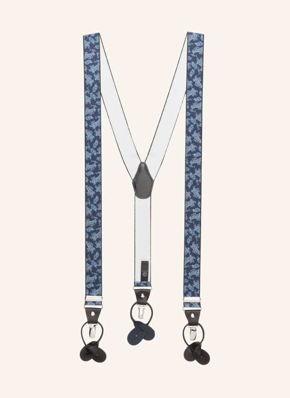 PAUL Suspenders LINDENMANN Y-shape DARK BLUE/ WHITE
