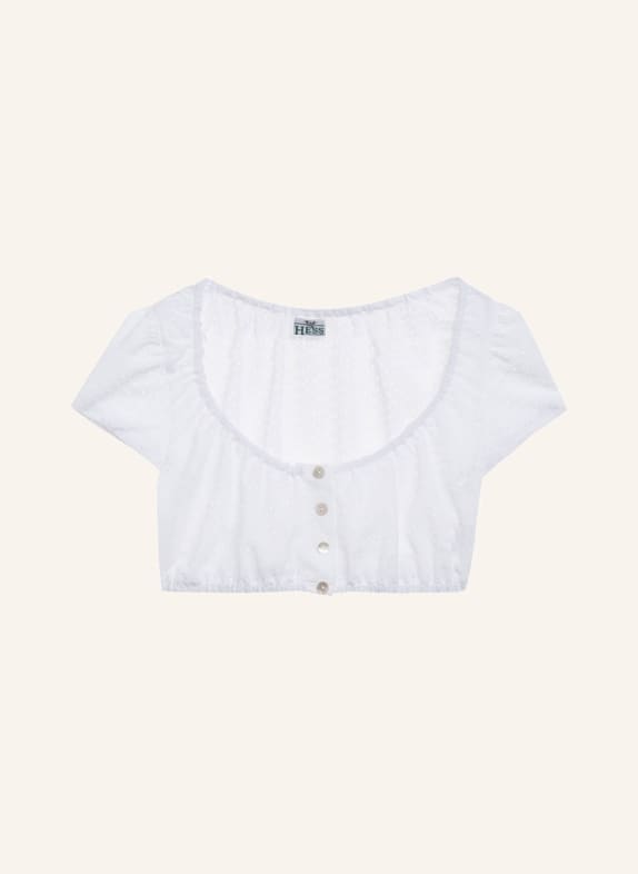 BERWIN & WOLFF Dirndl blouse with linen WHITE