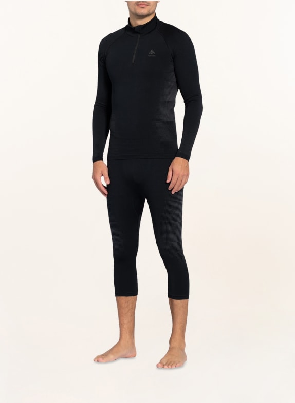 odlo Functionele onderbroek PERFORMANCE WARM ECO met kortere beenlengte ZWART / DONKERGRIJS