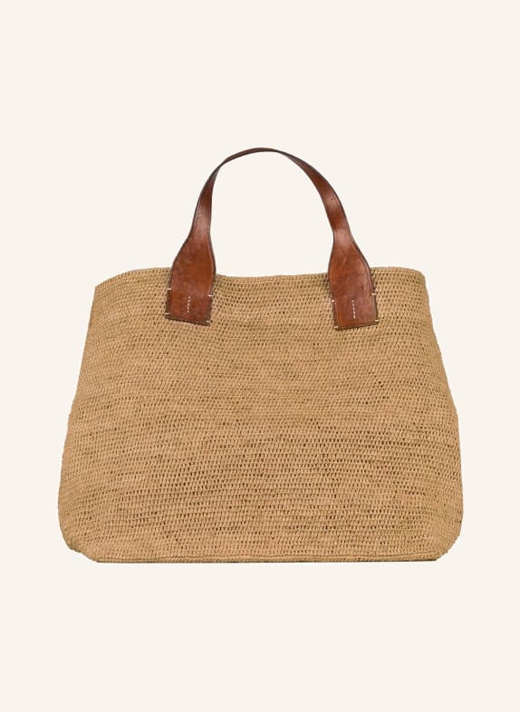 IBELIV Strandtasche RAFFIA XL BEIGE