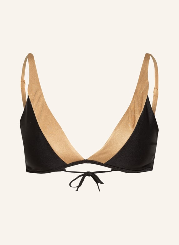 PILYQ Triangle bikini top COVE SKYLAR BLACK/ BEIGE