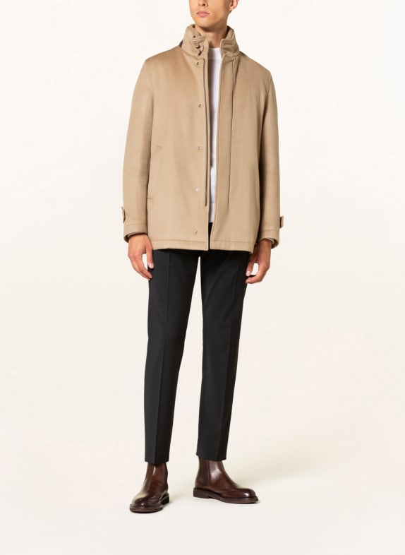 HERNO Cashmere-Mantel im Materialmix