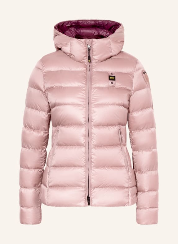 Blauer Daunenjacke