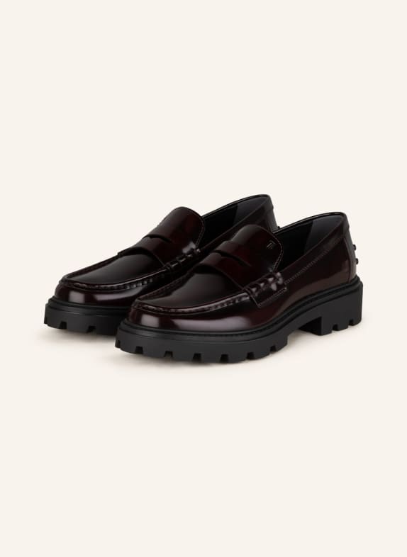 TOD'S Penny loafers DARK RED