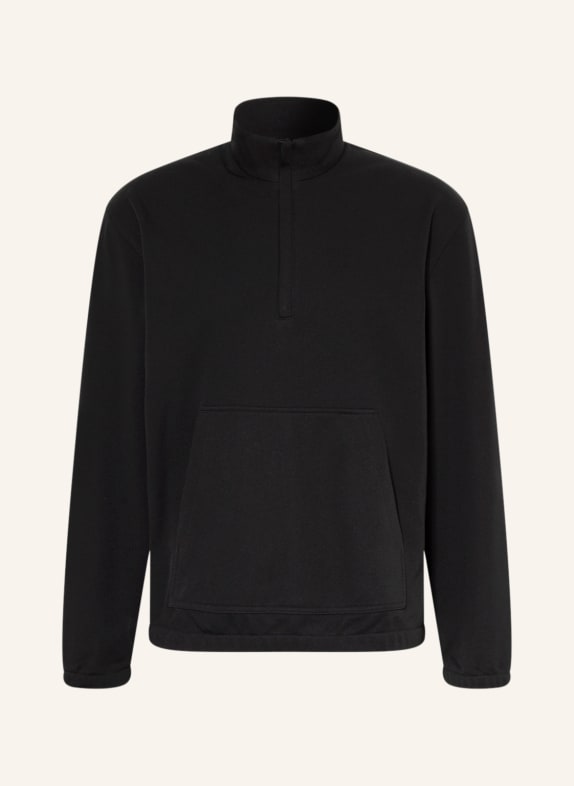 Theory Half-zip sweater in sweatshirt fabric BLACK
