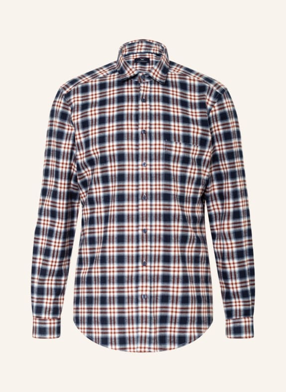STROKESMAN'S Flannel shirt modern fit DARK BLUE/ WHITE/ RED