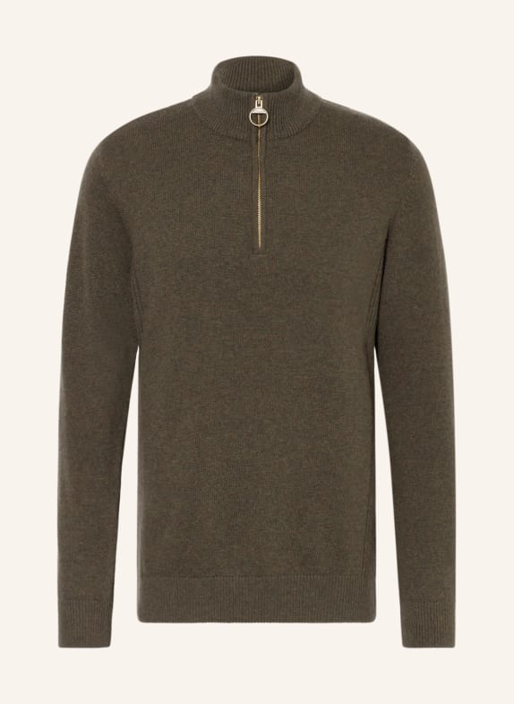 Barbour Sweter typu troyer HOLDEN OLIWKOWY