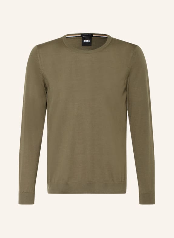 BOSS Sweter LENO  KHAKI