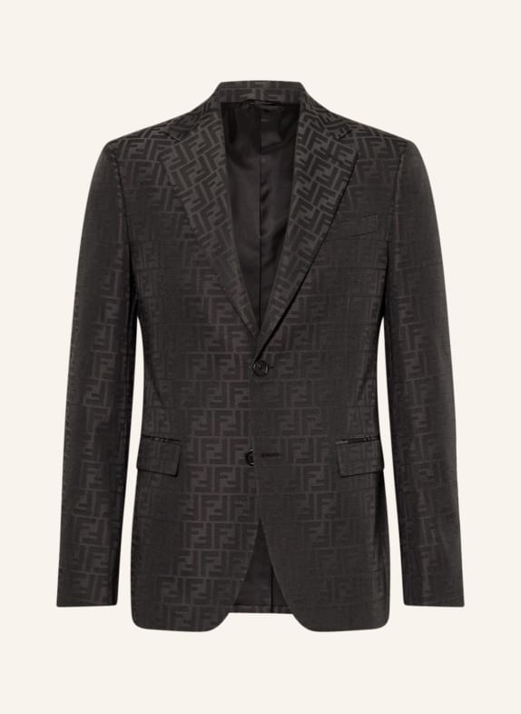 FENDI Suit jacket slim fit in jacquard BLACK