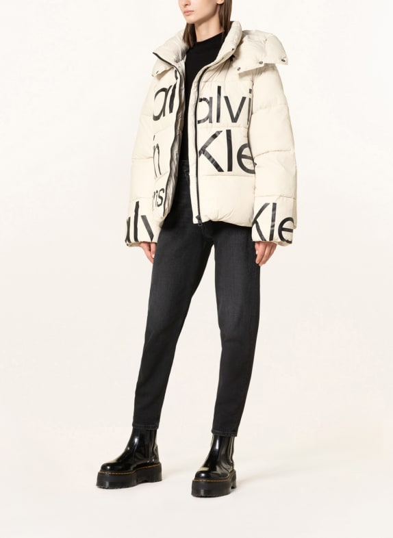 Calvin Klein Jeans Kurtka pikowana z odpinanym kapturem