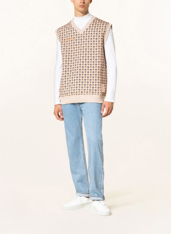 CARLO COLUCCI Sweatshirt fabric sweater vest
