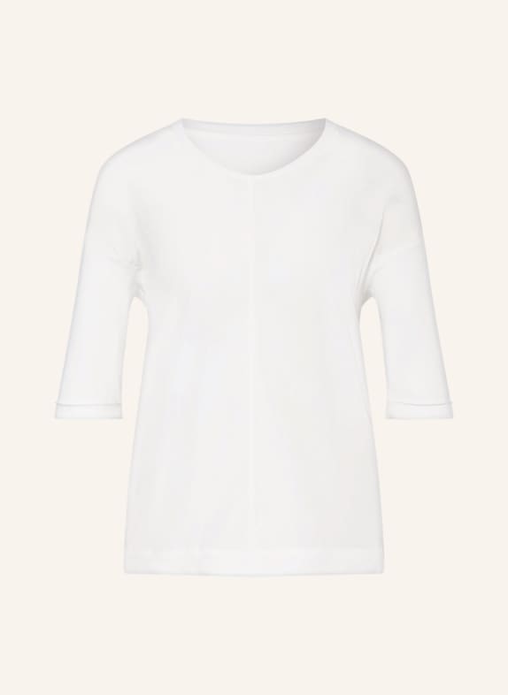 MARC CAIN Shirt blouse with 3/4 sleeve in mixed materials CREAM