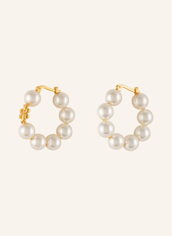 TORY BURCH Creolen KIRA GOLD/ WEISS