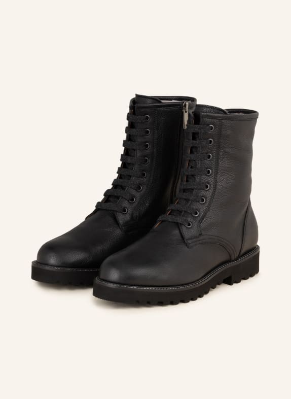 VIAMERCANTI Lace-up boots BLACK