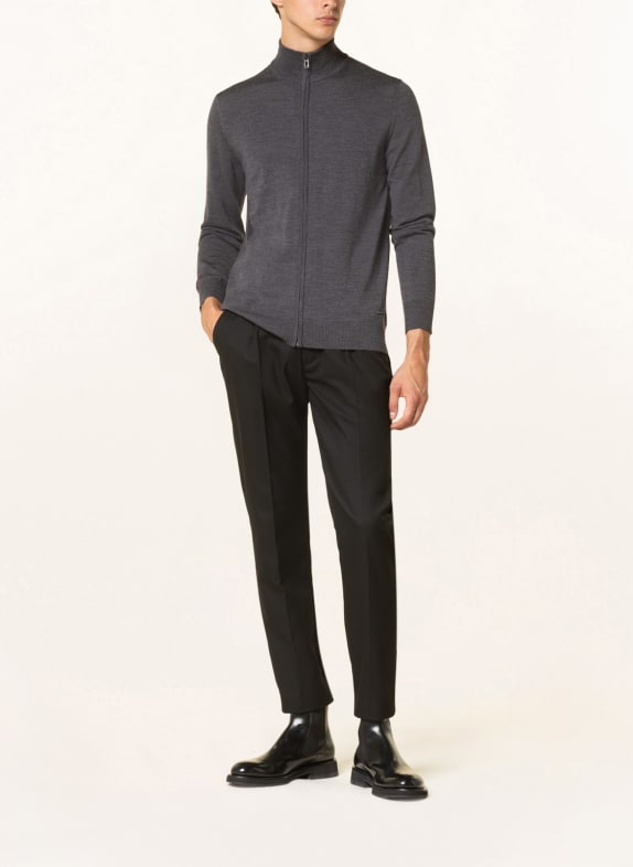 JOOP! Cardigan DAVIS in merino wool DARK GRAY