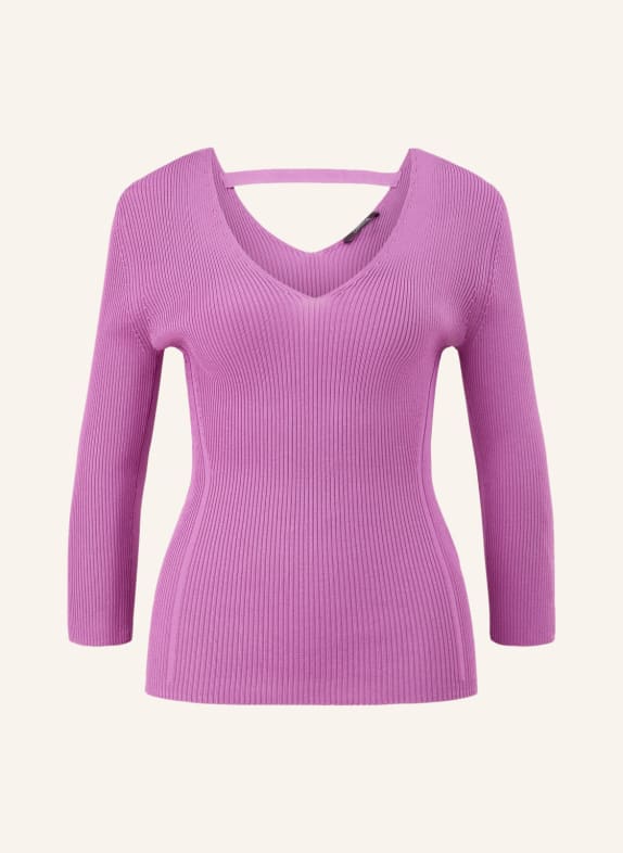 comma Pullover mit 3/4-Arm und Cut-out