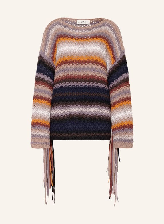 SMINFINITY Cashmere sweater LIGHT PURPLE/ PURPLE/ ORANGE
